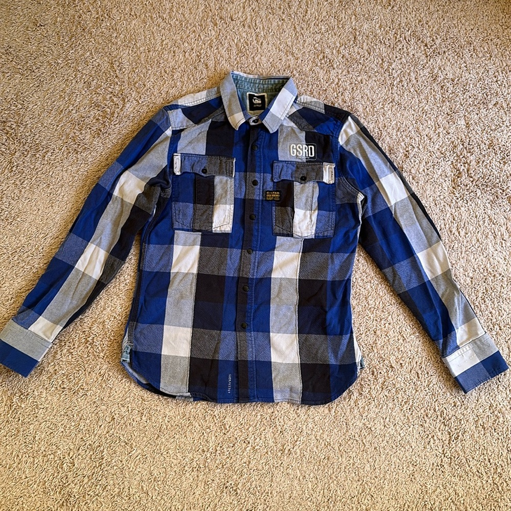 G-Star plaid button down shirt